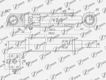 Гидроцилиндр ЦГ-125.63х343.11